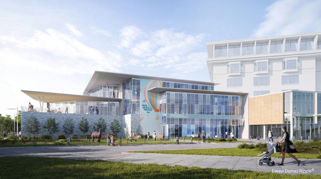 child enrichment center exterior rendering