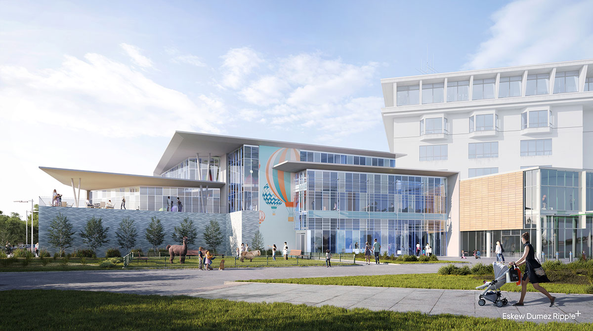 child enrichment center exterior rendering